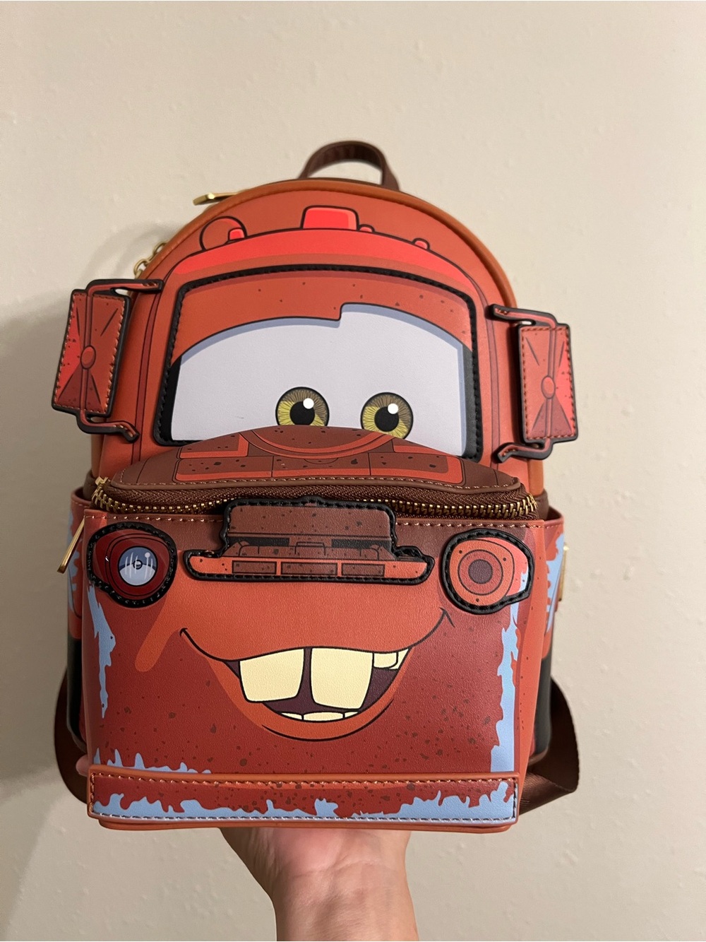 Lounged Disney Pixar Cars Mater Mini Backpack - Rust Orange